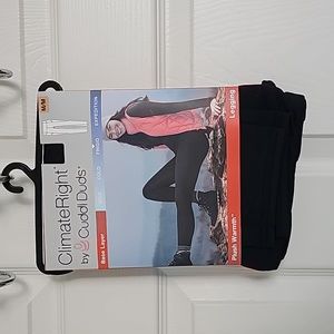 Cuddle Duds - base layer "plush warmth" black leggings